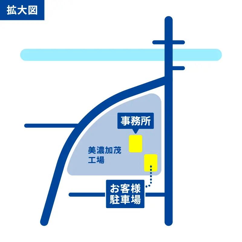 ニチグラ美濃加茂工場拡大地図